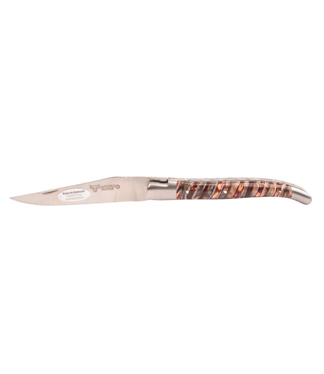 Laguiole en Aubrac 12cm mammoetkies rood - double platines - mat