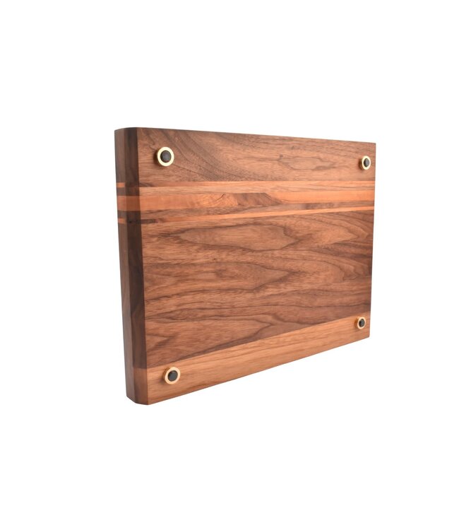 Plllank unieke langshouten snijplank in notelaar en kers - small