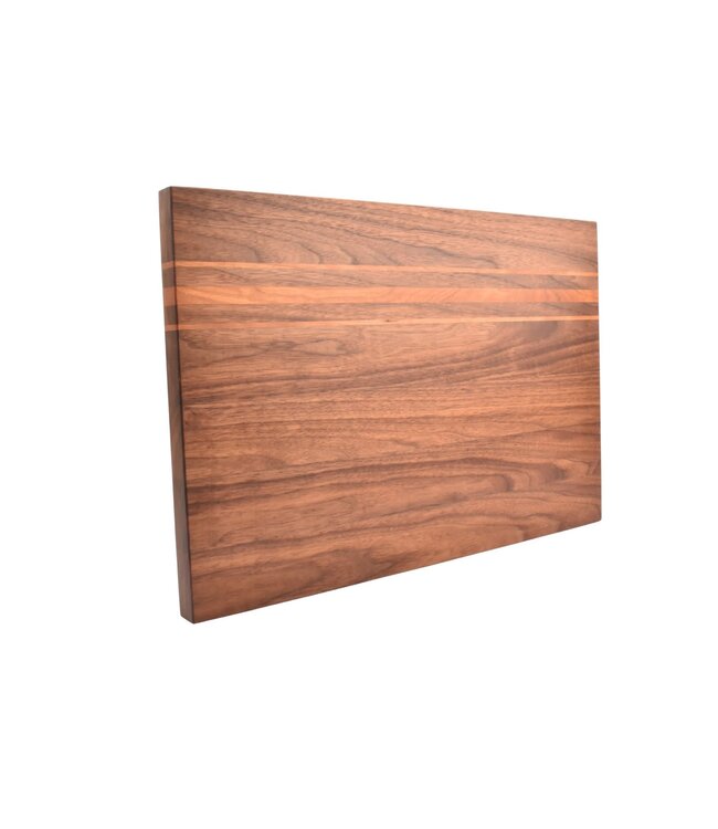 Plllank unieke langshouten snijplank in notelaar en kers - medium