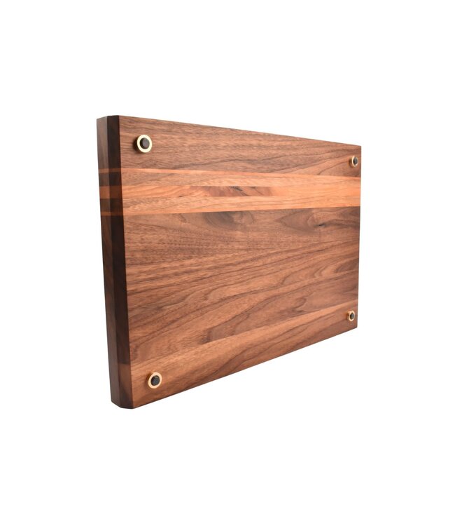 Plllank unieke langshouten snijplank in notelaar en kers - medium