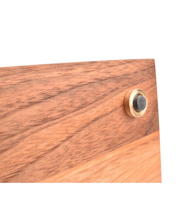 Plllank unieke langshouten snijplank in notelaar en kers - medium