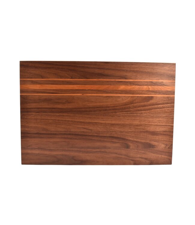 Plllank unieke langshouten snijplank in notelaar en kers - medium