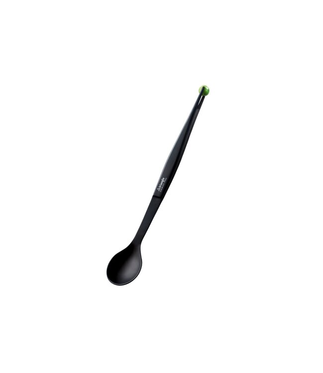 Triangle pincet met proeflepel mat zwart - 17cm