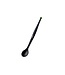 Triangle pincet met proeflepel mat zwart - 17cm