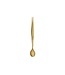 Triangle pincet met proeflepel goud - 17cm