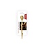 Triangle pincet met proeflepel goud - 17cm