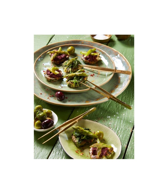 Triangle spitse keukenpincet mat zwart - 15 cm