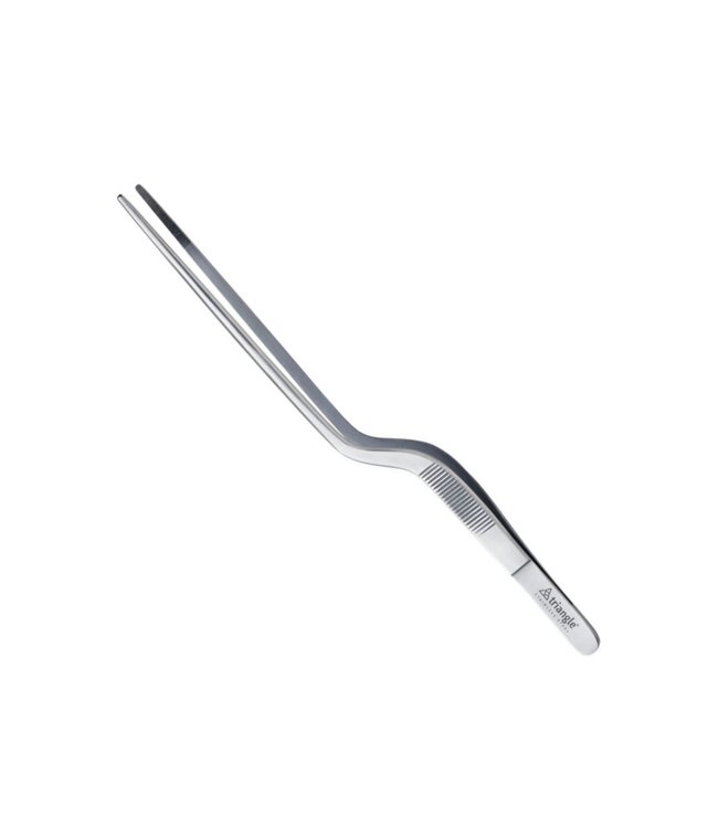 Triangle pincet met knik rvs - 14cm