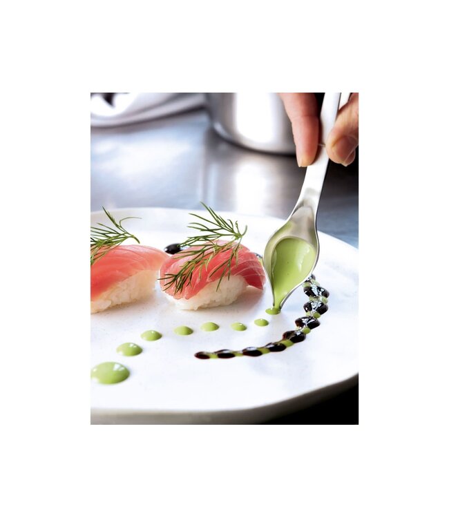 Triangle decoratietang met fijne punt voor precisiewerk en lepel - rvs - 24cm