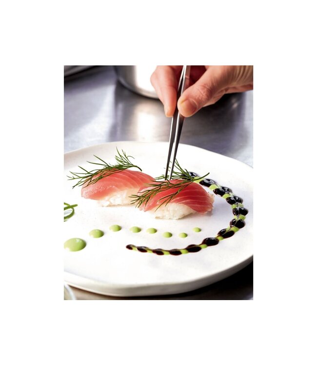 Triangle decoratietang met fijne punt voor precisiewerk en lepel - rvs - 24cm