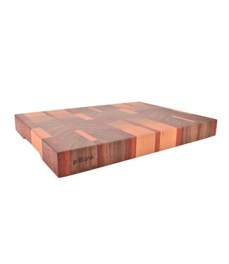 Plllank Eclipse kopshouten snijplank in notelaar, kers en padoek - small (± 40 x 30 cm)