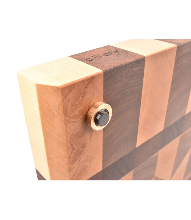 Plllank unieke kopshouten snijplank in plataan en kers - medium (± 50 x 35 cm)