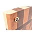 Plllank unieke kopshouten snijplank in plataan en kers - medium (± 50 x 35 cm)