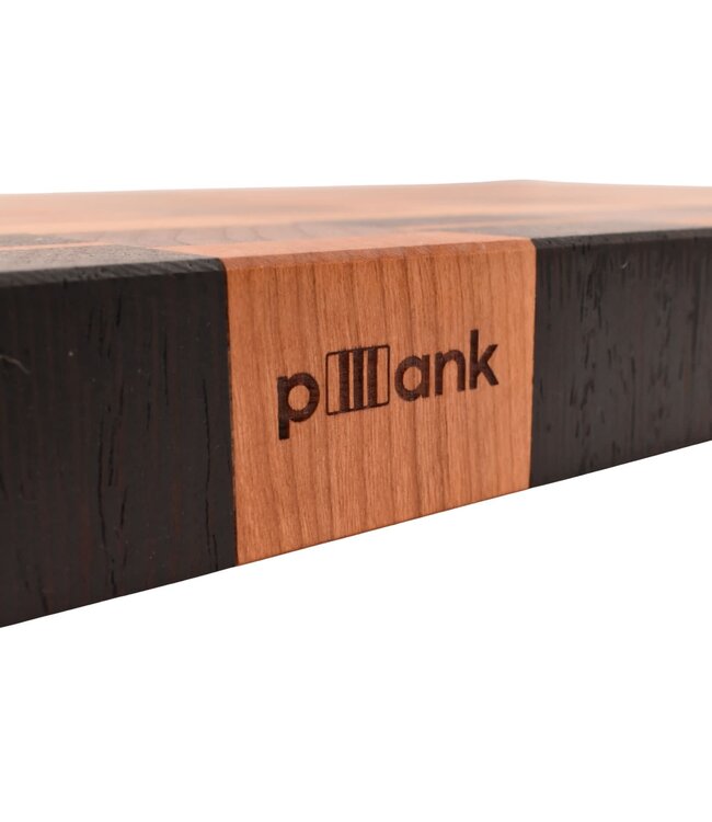 Plllank unieke kopshouten snijplank in plataan en kers - medium plus (± 50 x 35 cm)