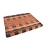 Plllank unieke kopshouten snijplank in plataan en kers - medium plus (± 50 x 35 cm)