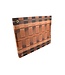 Plllank unieke kopshouten snijplank in plataan en kers - medium plus (± 50 x 35 cm)