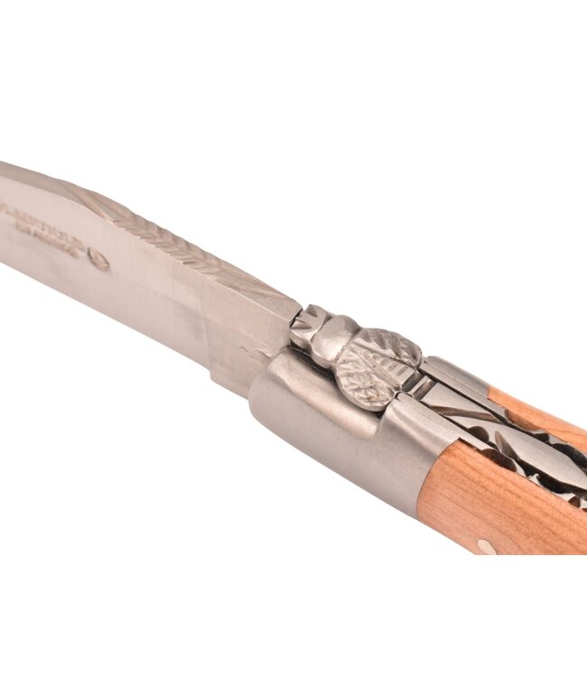 Laguiole en Aubrac 12cm jeneverbes - platines guillochées - mat