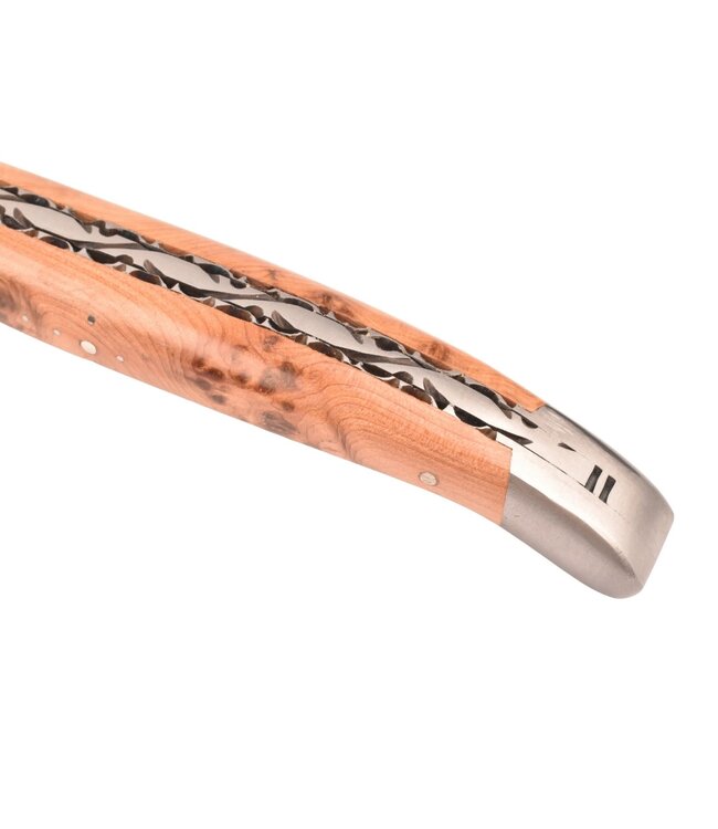 Laguiole en Aubrac 12cm jeneverbes - platines guillochées - mat