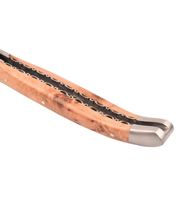 Laguiole en Aubrac 12cm jeneverbes - platines guillochées - mat