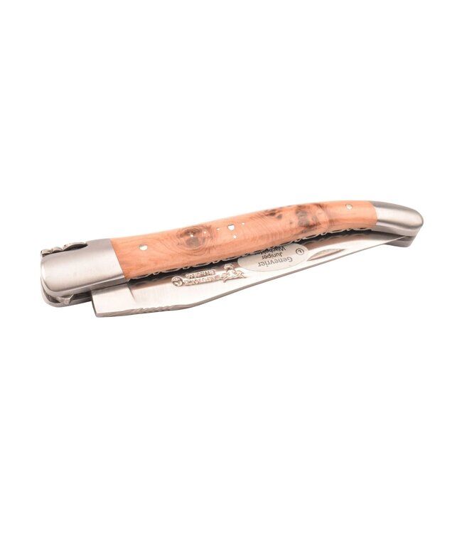 Laguiole en Aubrac 12cm jeneverbes - platines guillochées - mat