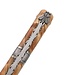Laguiole en Aubrac Belle pièce 2026 - 12cm populier wortelknol - centraal middenstuk - platines guillochées - plein manche - damast balbach