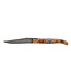 Laguiole en Aubrac Belle pièce 2026 - 12cm populier wortelknol - centraal middenstuk - platines guillochées - plein manche - damast balbach