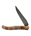 Laguiole en Aubrac Belle pièce 2026 - 12cm populier wortelknol - centraal middenstuk - platines guillochées - plein manche - damast balbach