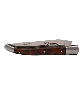 Laguiole en Aubrac Belle pièce 2026 - 12cm ijzerhoutwortelknol - platines guillochées