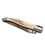 Laguiole en Aubrac Belle pièce 2026 - 12cm mammoetivoor korst - messing plaatjes - damast balbach