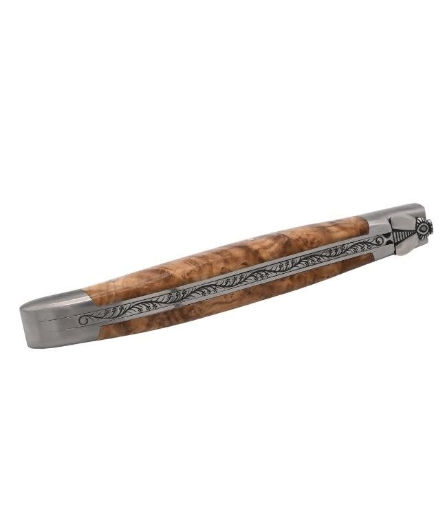 Laguiole en Aubrac Belle pièce 2026 - 12cm wortelhout van zwarte es