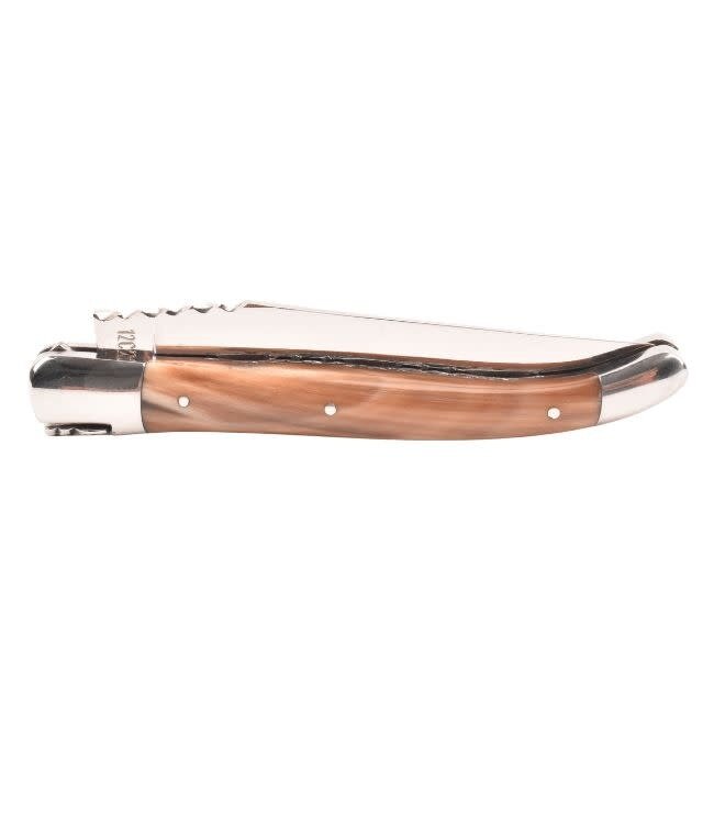 Laguiole en Aubrac #0015 12cm punthoorn - spiraal - double platines - glanzend