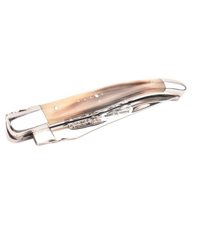 Laguiole en Aubrac #0017 12cm punthoorn - double platines - glanzend