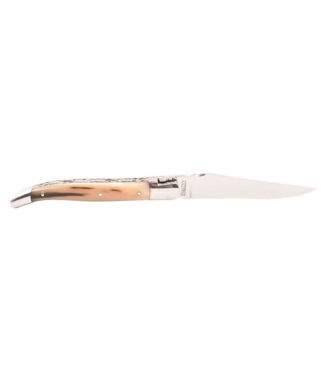 Laguiole en Aubrac #0017 12cm punthoorn - double platines - glanzend