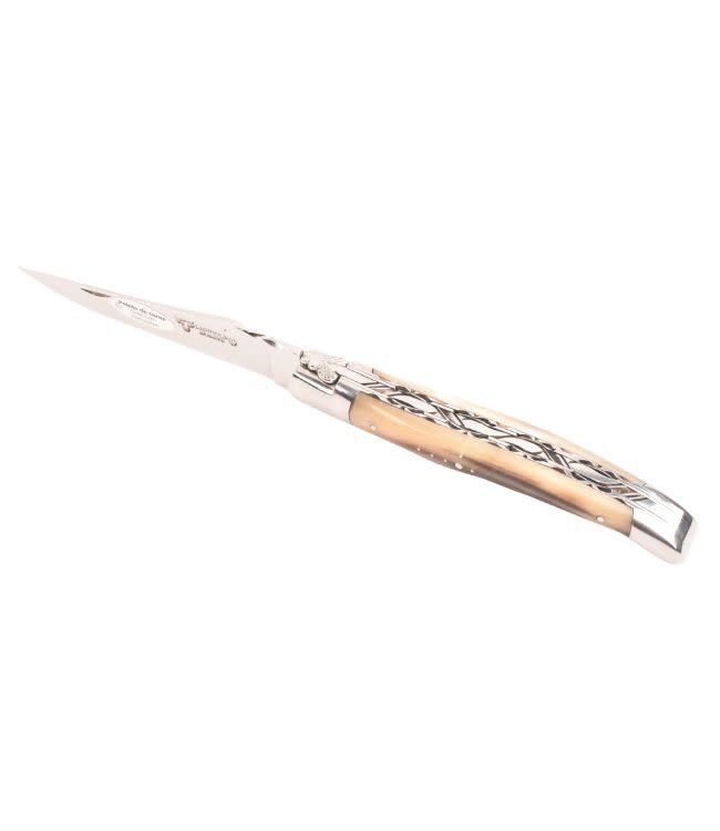 Laguiole en Aubrac #0017 12cm punthoorn - double platines - glanzend
