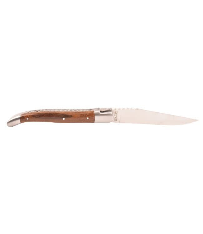 Laguiole en Aubrac #0019 12cm pistache - spiraal - double platines - mat