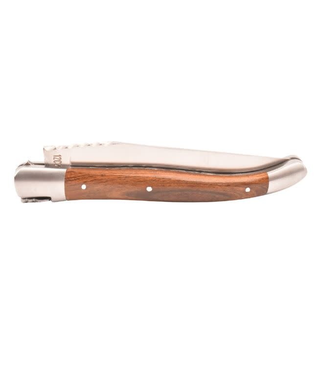 Laguiole en Aubrac #0019 12cm pistache - spiraal - double platines - mat