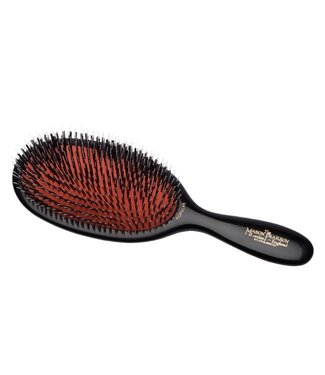 Mason Pearson haarborstel Popular 22,86cm (BN1) - Bristle & Nylon - Dark Ruby - inclusief reinigingsborstel