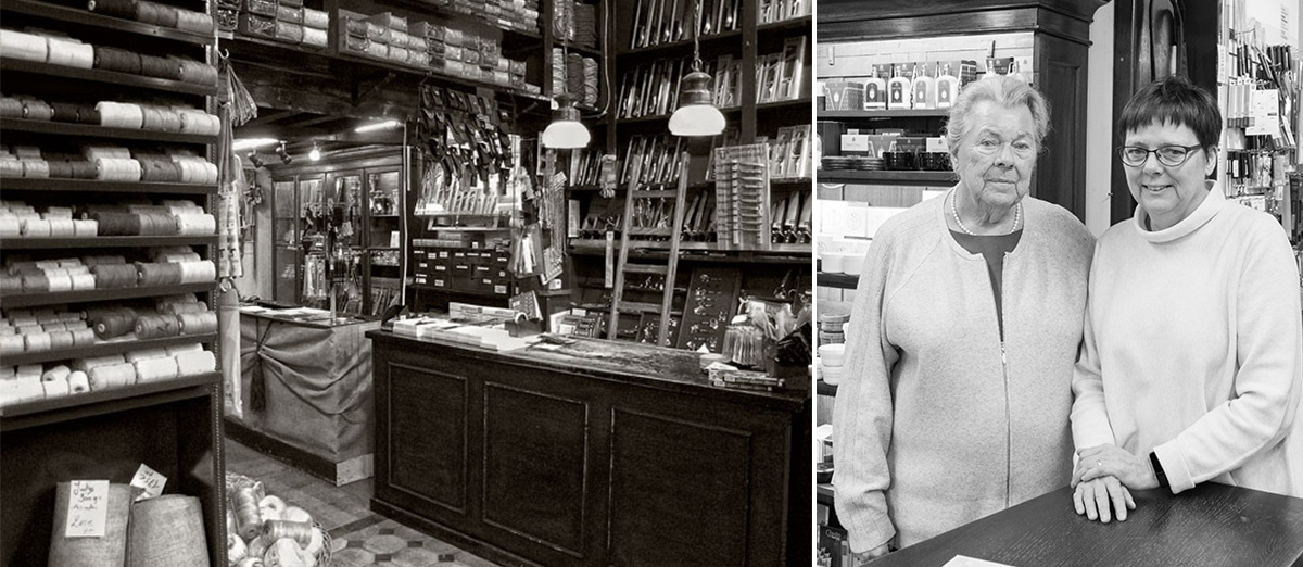 De oude Koordenwinkel, en Lisette Kiebooms met dochter Ingeborg Holthof