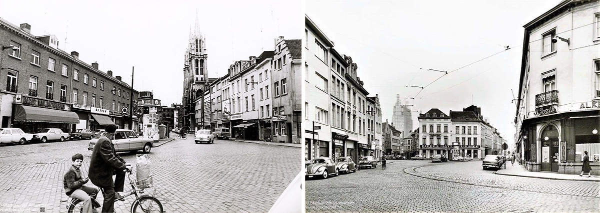 Historisch Mechelseplein in Antwerpen met zicht op Oudaen