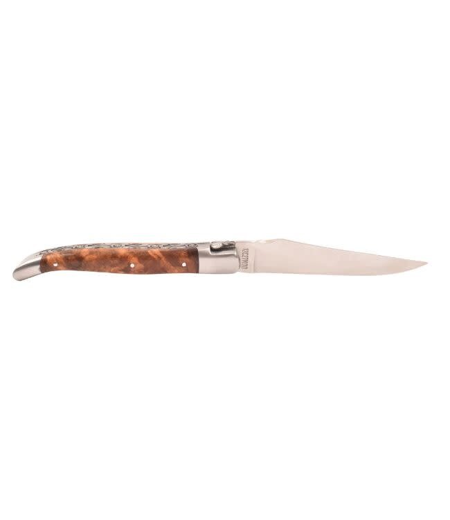 Laguiole en Aubrac #0013 12cm amboyna wortelhout - double platines - mat