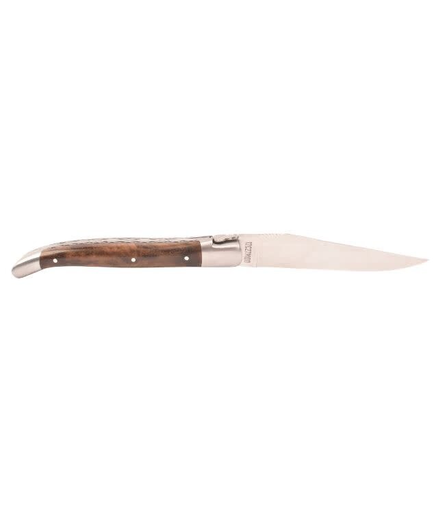 Laguiole en Aubrac #0016 12cm wortelnotenhout  - double platines - mat