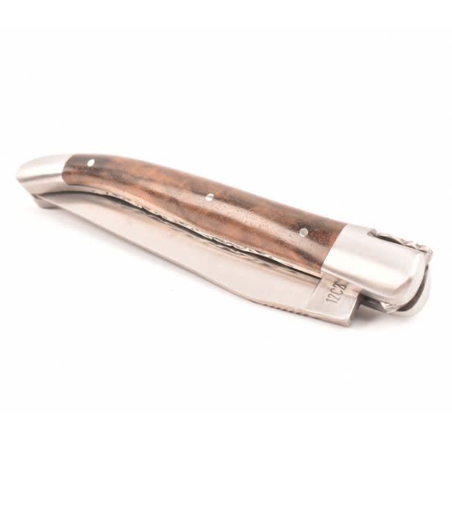 Laguiole en Aubrac #0016 12cm wortelnotenhout  - double platines - mat