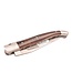 Laguiole en Aubrac #0012 12cm palissanderwortelhout - double platines - rode plaatjes - mat