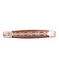 Laguiole en Aubrac #0012 12cm palissanderwortelhout - double platines - rode plaatjes - mat