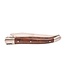Laguiole en Aubrac #0012 12cm palissanderwortelhout - double platines - rode plaatjes - mat