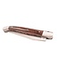 Laguiole en Aubrac #0012 12cm palissanderwortelhout - double platines - rode plaatjes - mat