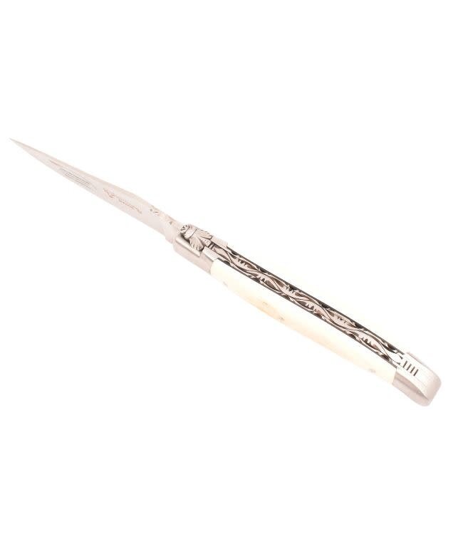 Laguiole en Aubrac 12cm mammoetivoor korst - double platines - mat