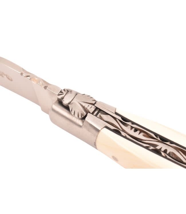 Laguiole en Aubrac 12cm mammoetivoor korst - double platines - mat