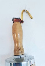 Industriele oude looplamp hout/messing