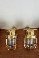 Oude messing scheepslamp